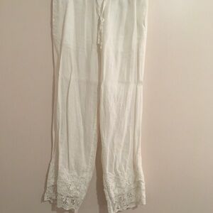 Cynthia Rowley White Linen Pants